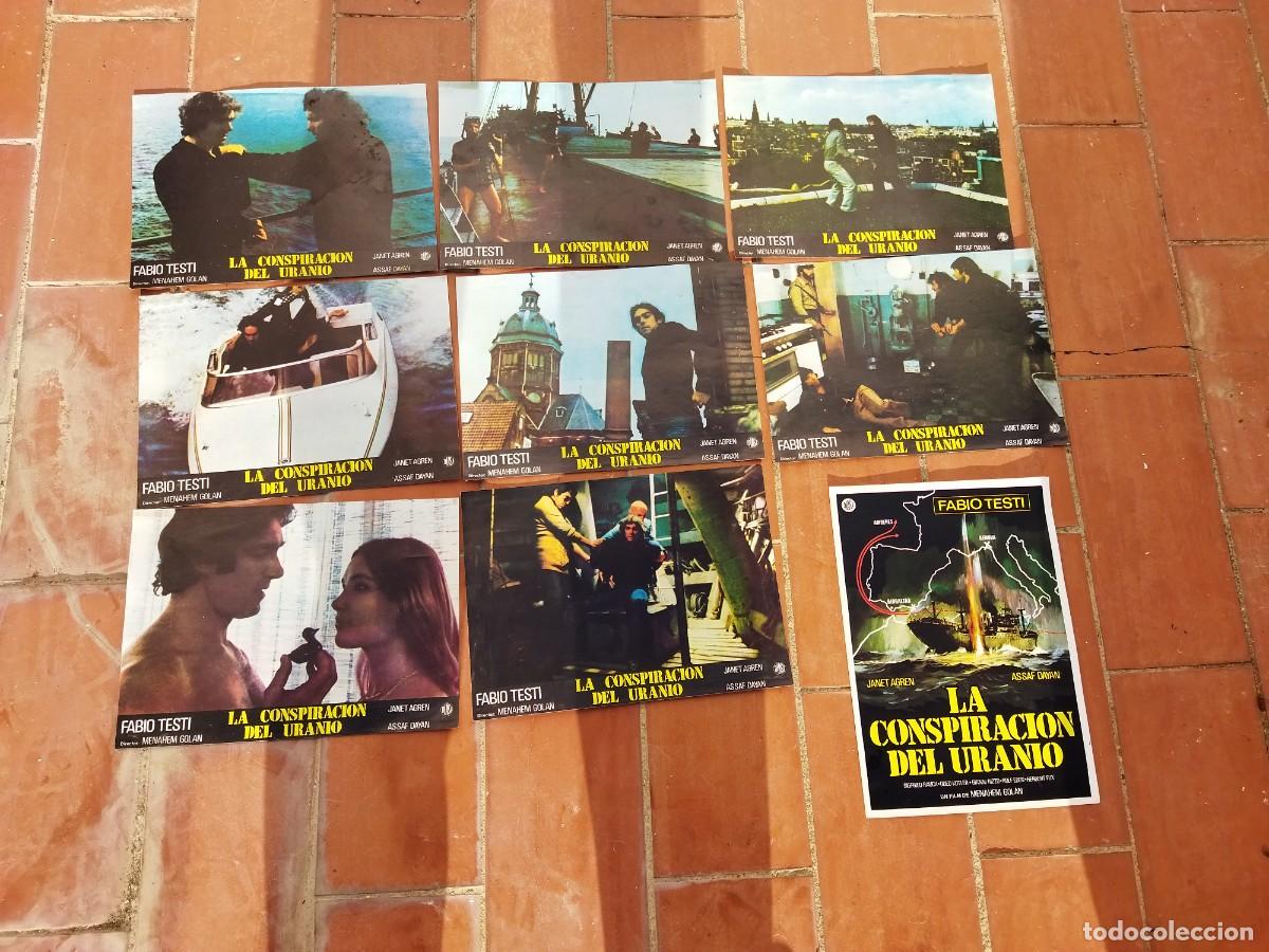 Cinema: fotocromos 8 de cine movie set completo+GUIA DOBLE ver fotos LA CONSPIRACION DEL URANIO janet agren