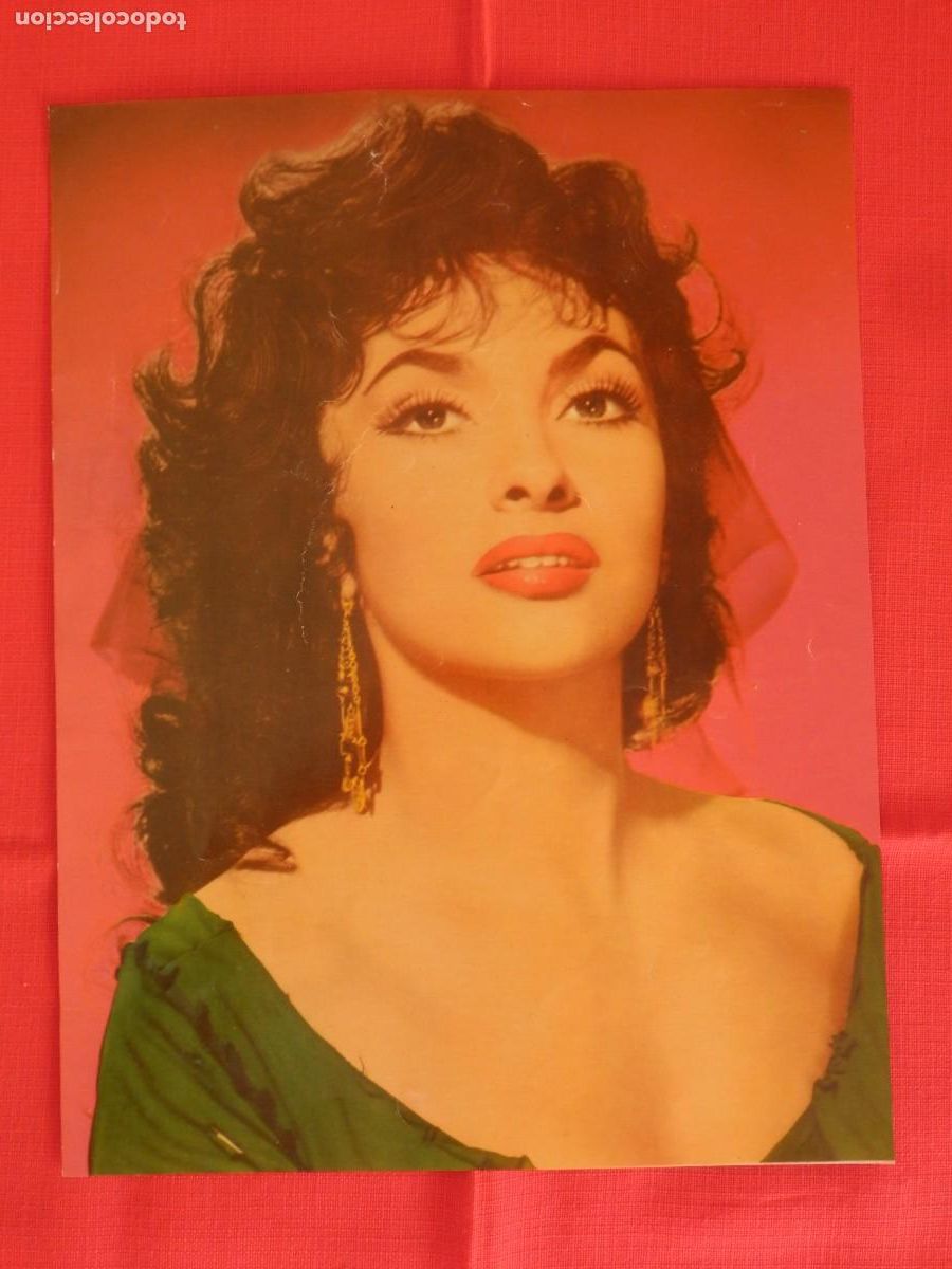 Cin&eacute;ma: Gina Lollobr&iacute;gida, fotografia grande color papel grueso 21x28 cms