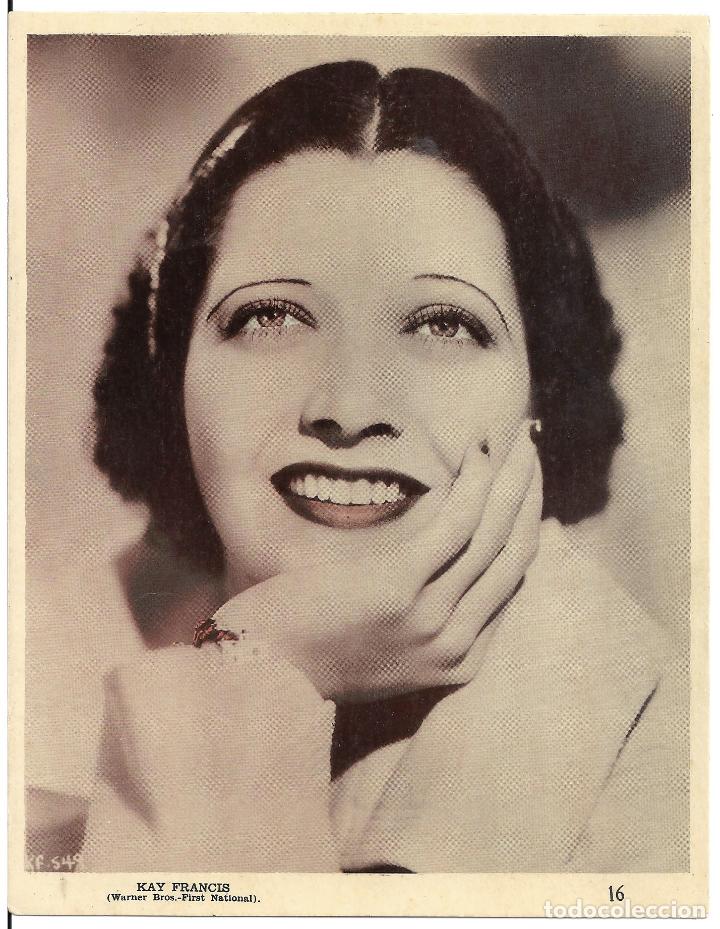 Cinema: F33531 KAY FRANCIS FOTO LAMINA B/N ORIGINAL CUBANA