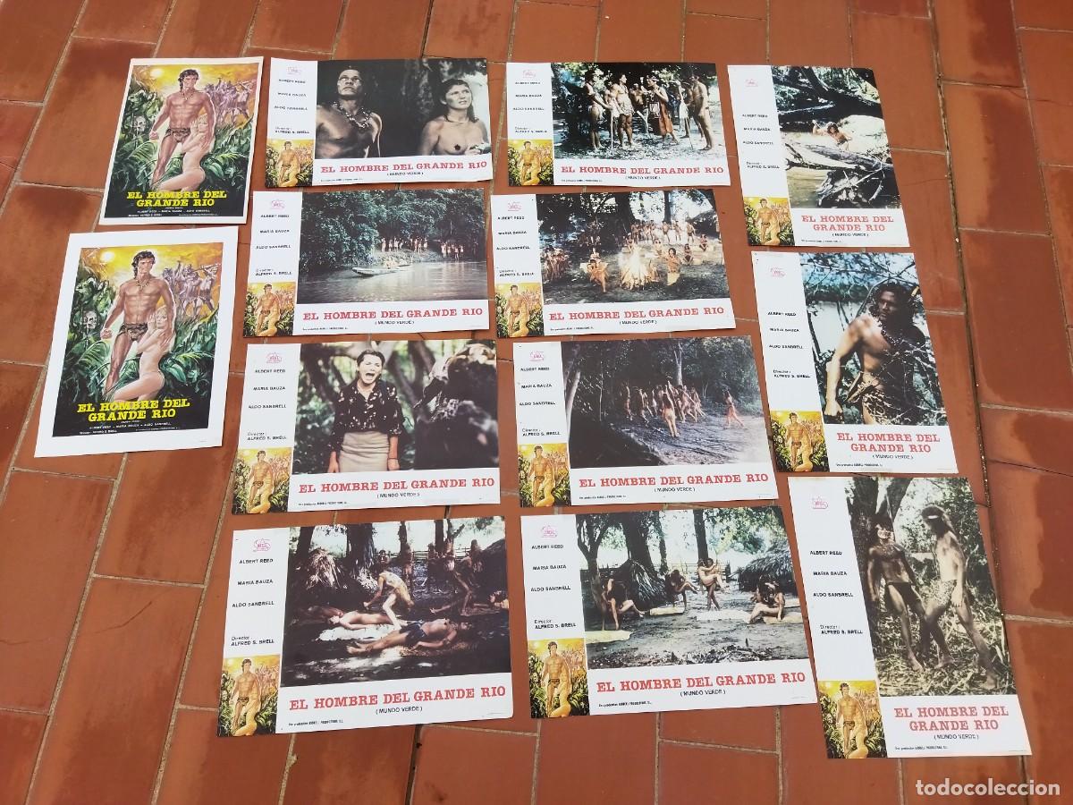 Cinema: fotocromos 12 de cine movie set completo+ GUIA ver fotos EL HOMBRE DEL GRANDE RIO albert reed
