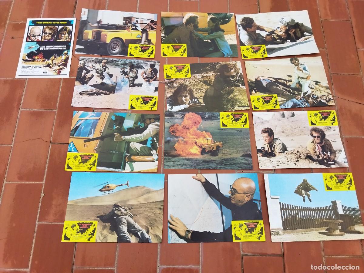 Cinema: fotocromos 12 de cine movie set completo+ GUIA DOBLE ver fotos LOS MERCENARIOS DE LOS DIAMANTES