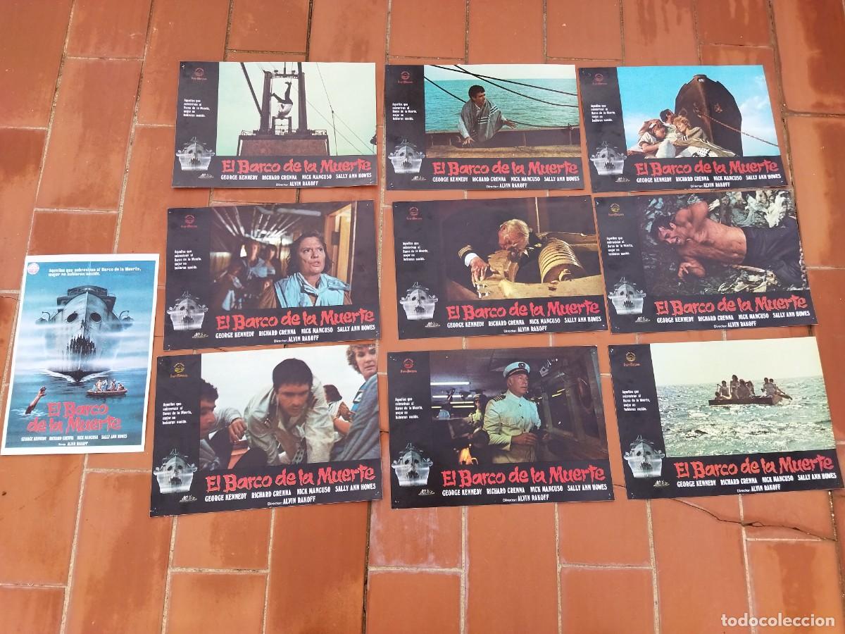 Cinema: fotocromos 9 de cine movie set + GUIA ver fotos EL BARCO DE LA MUERTE george kennedy alvin rakoff