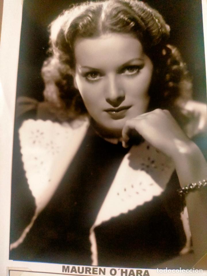 Kino: Cine actor o actriz FOTOGRAFIA o foto fotocromo fotografico blanco y negro leer , MAUREN O&acute;HARA
