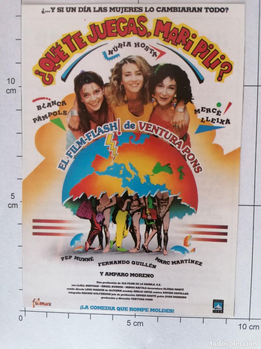 Cinema: FICHA REVISTA PANTALLA 3 &iquest;QUE TE JUEGAS, MARI PILI? VENTURA PONS 1990