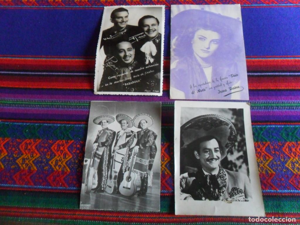 Cin&eacute;ma: 4 FOTO JORGE NEGRETE TR&Iacute;O DE ASES IRENE DAINA EN PASAPOGA Y HASTA QUE PERDI&Oacute; JALISCO. 1948. RARAS.