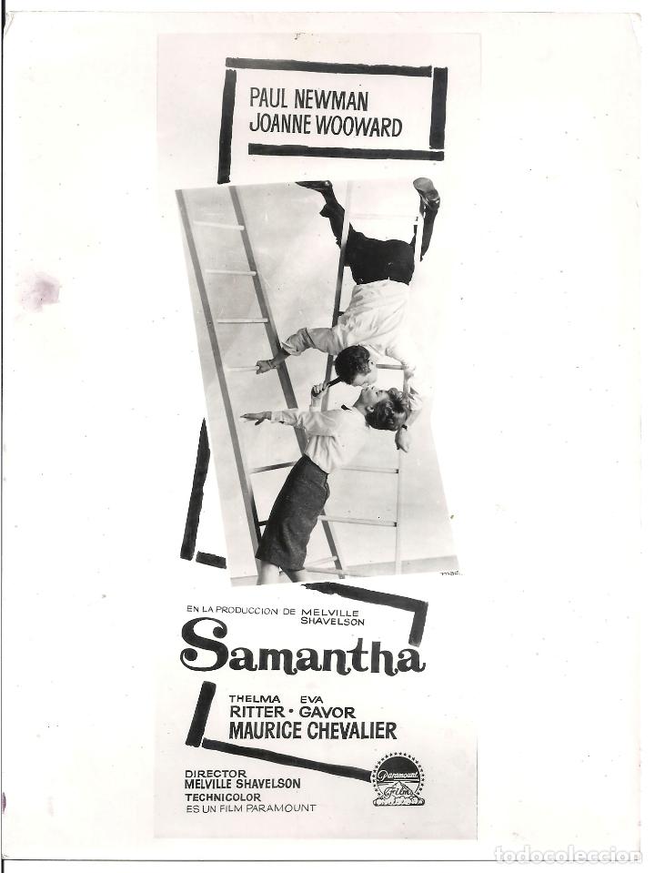 Cine: F33862 SAMANTHA PAUL NEWMAN JOANNE WOODWARD FOTO ORIGINAL B/N ESPA&Ntilde;OLA