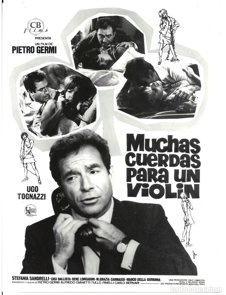 Cine: F33865 MUCHAS CUERDAS PARA UN VIOLIN UGO TOGNAZZI FOTO ORIGINAL B/N ESPA&Ntilde;OLA