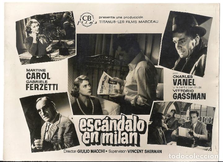Cin&eacute;ma: F33913 ESCANDALO EN MILAN MARTINE CAROL GABRIELE FERZETTI CHARLES VANEL FOTO B/N ORIGINAL ESPA&Ntilde;OLA