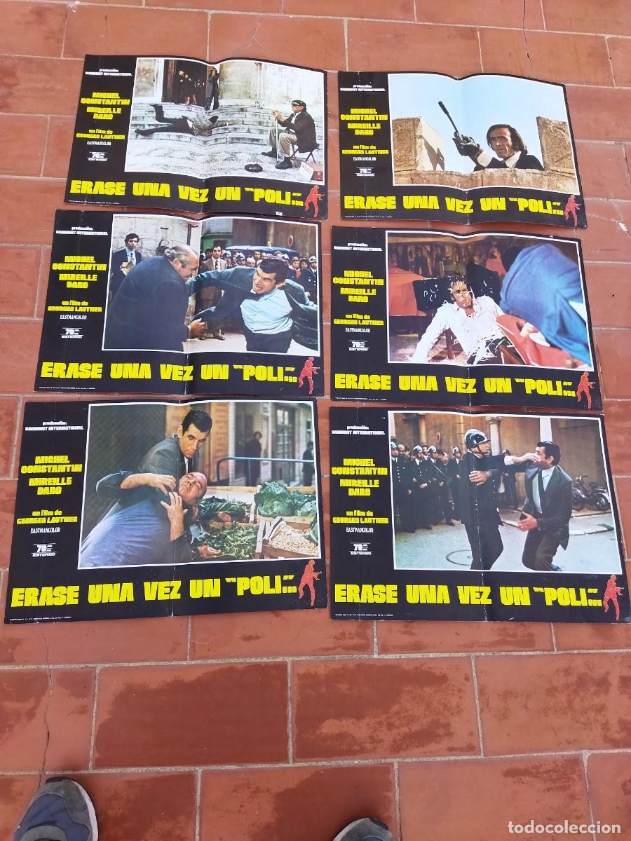 Cinema: 6 fotocromos de cine movie set 35x 48 ver fotos ERASE UNA VEZ UN POLI michel constantin