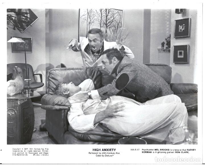 Kino: F33978 MEL BROOKS HARVEY KORMAN RON CLARK MAXIMA ANSIEDAD FOTO ORIGINAL B/N AMERICANA