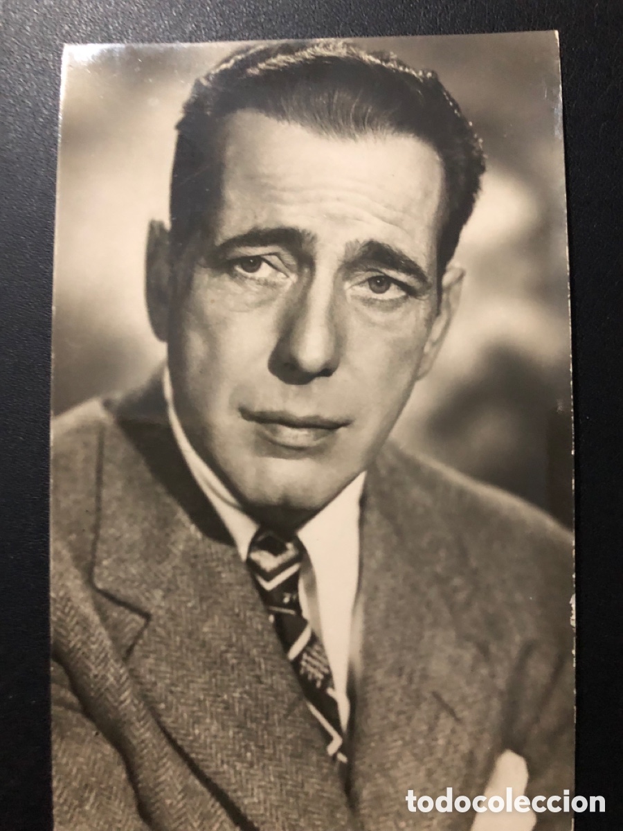 Cine: Antigua tarjeta postal de humphrey Bogart
