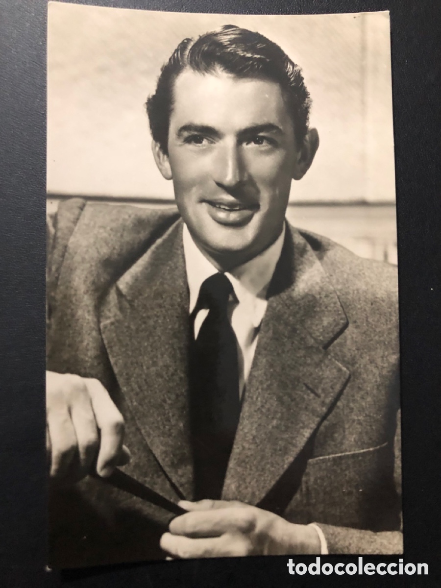 Cine: Antigua tarjeta postal de gregory peck