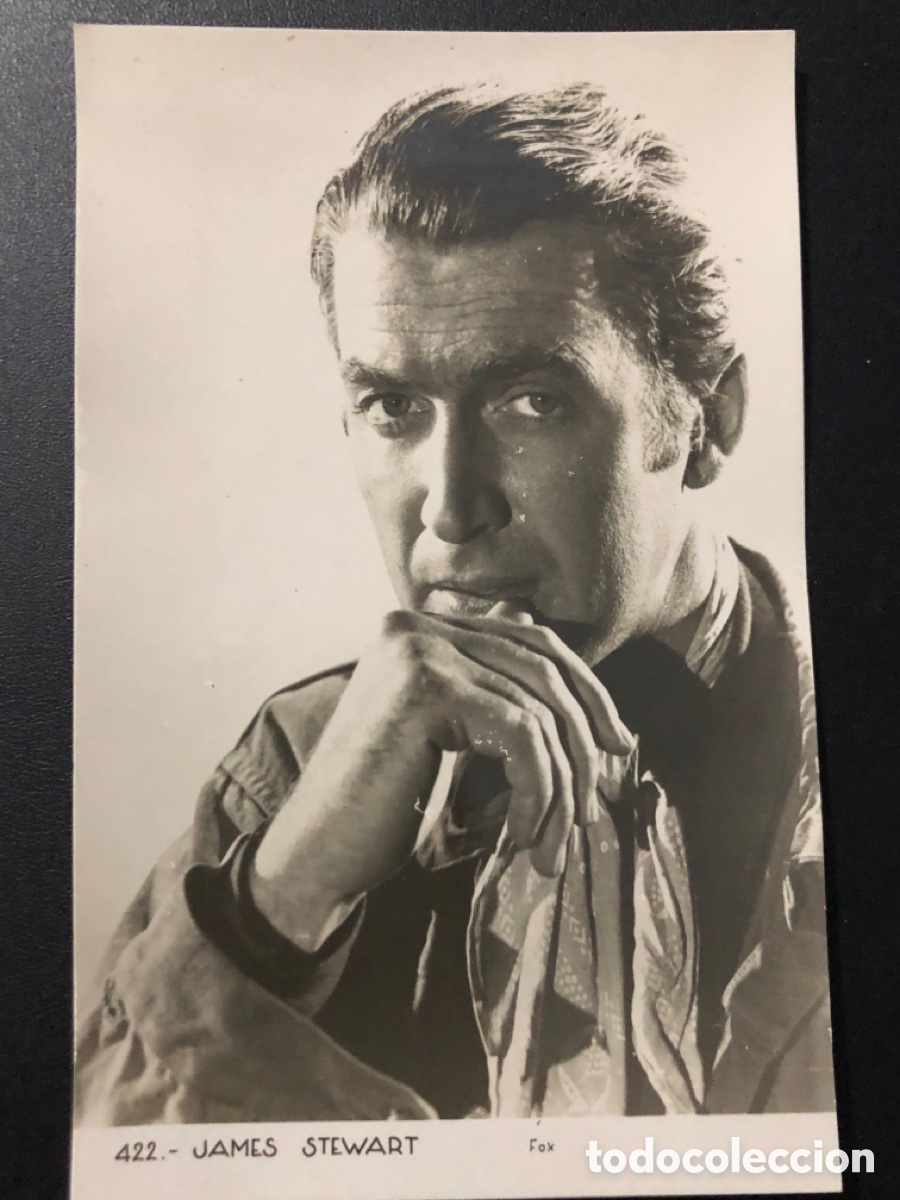 Cine: Antigua tarjeta postal de james stewart