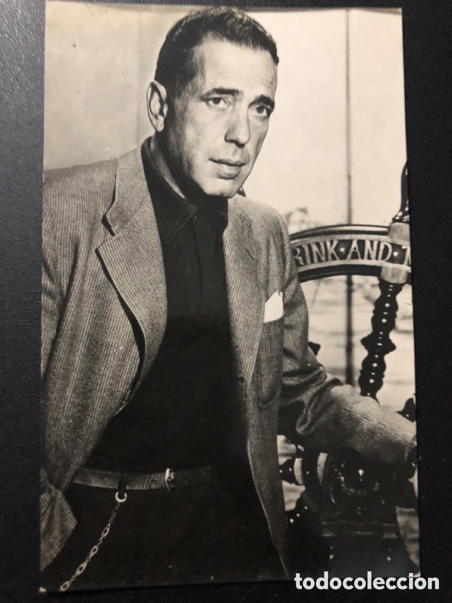 Cine: Antigua tarjeta postal de humphrey Bogart