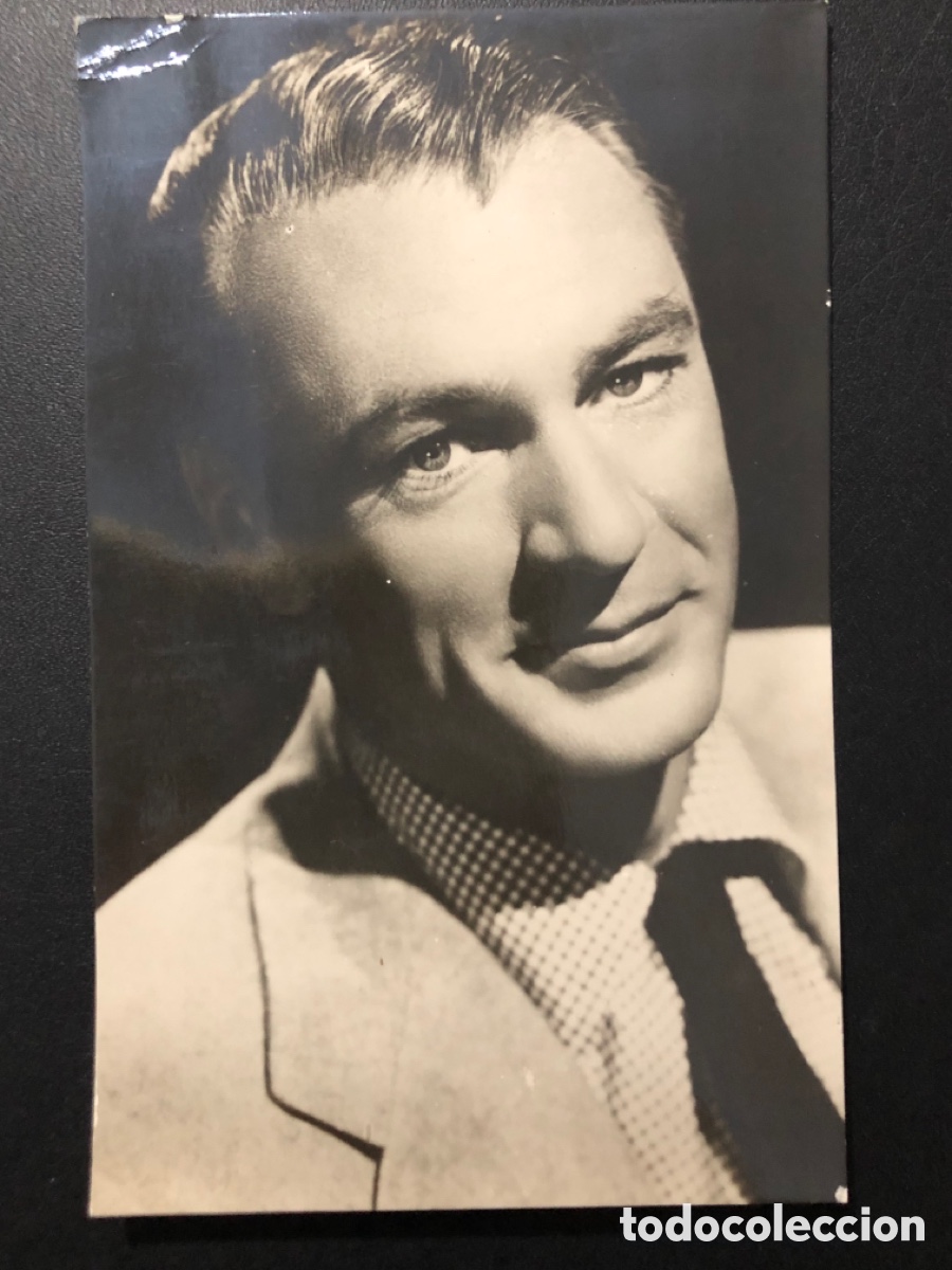 Cine: Antigua tarjeta postal de Gary Cooper