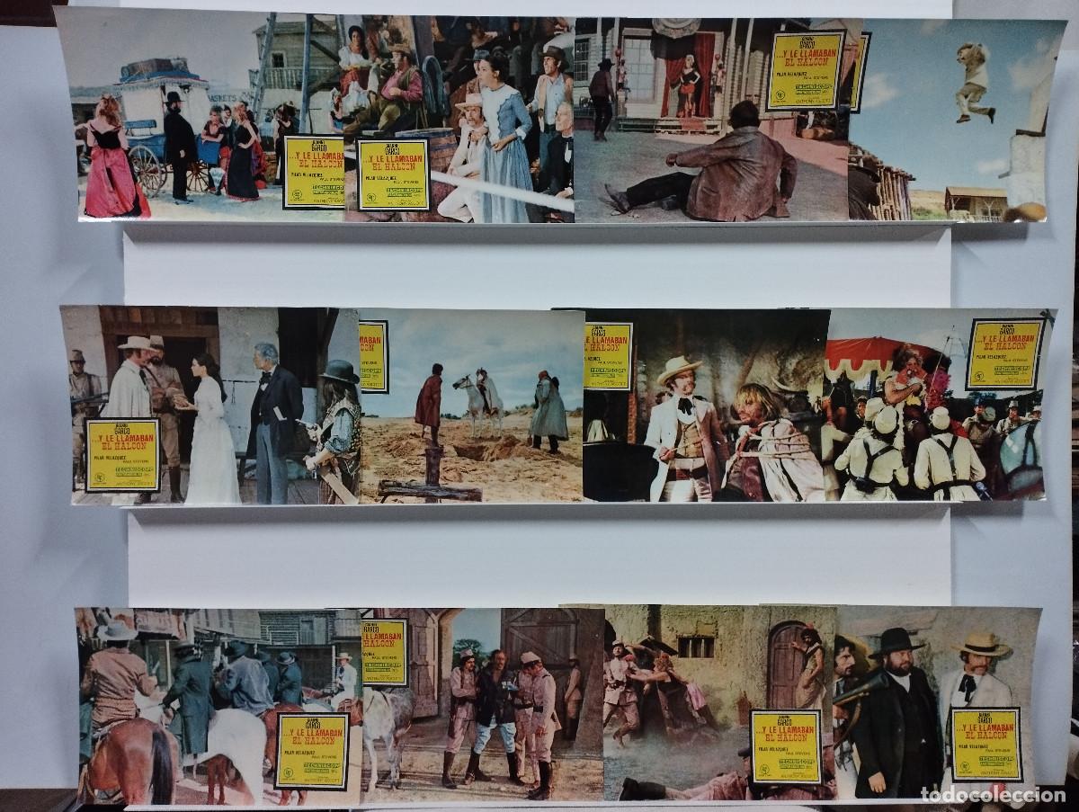 Cine: ...Y le llamaban El Halc&oacute;n. Gianni Garko, V&iacute;ctor Israel, PILAR VELAZQUEZ. 12 FOTOCROMOS ORIGINALES
