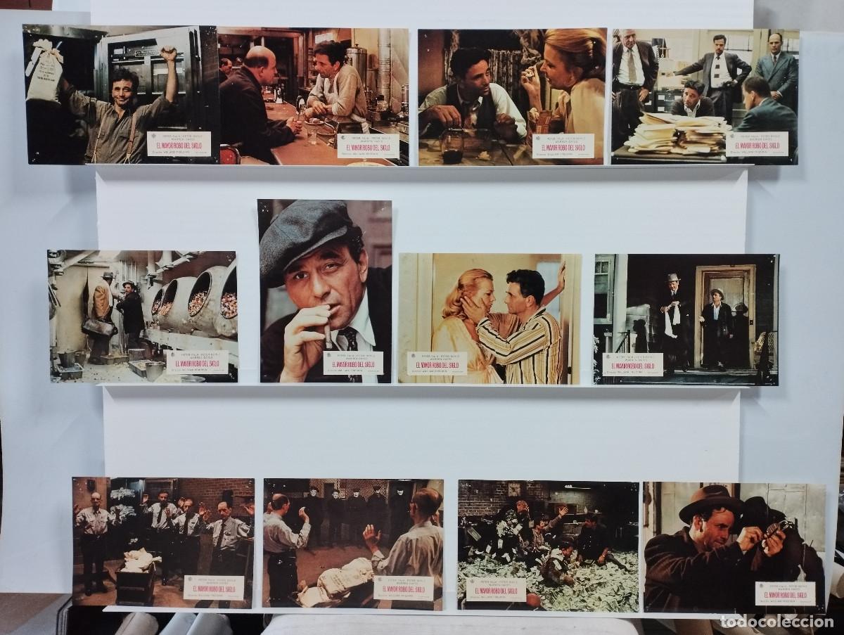 Cin&eacute;ma: El mayor robo del siglo. Peter Falk, Peter Boyle, Warren Oates 12 FOTOCROMOS ORIGINALES