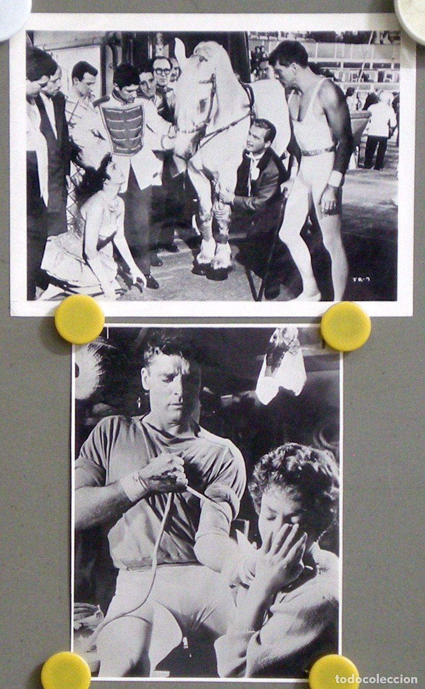 Cin&eacute;ma: F35520 GINA LOLLOBRIGIDA BURT LANCASTER TRAPECIO 2 FOTOS ORIGINALES B/N ESPA&Ntilde;OLAS