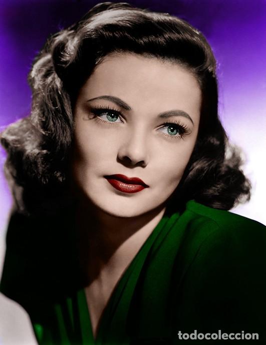 Cinema: GENE TIERNEY FOTO NEGATIVO INMEJORABLE CALIDAD MEDIDAS 20X30 APROXIMADAMENTE