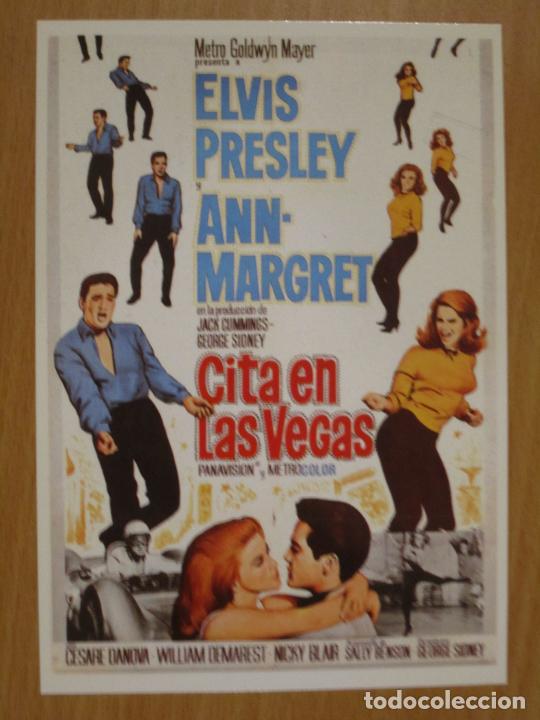 Cine: cita en las vegas - elvis presley - postal - ann margret george sidney