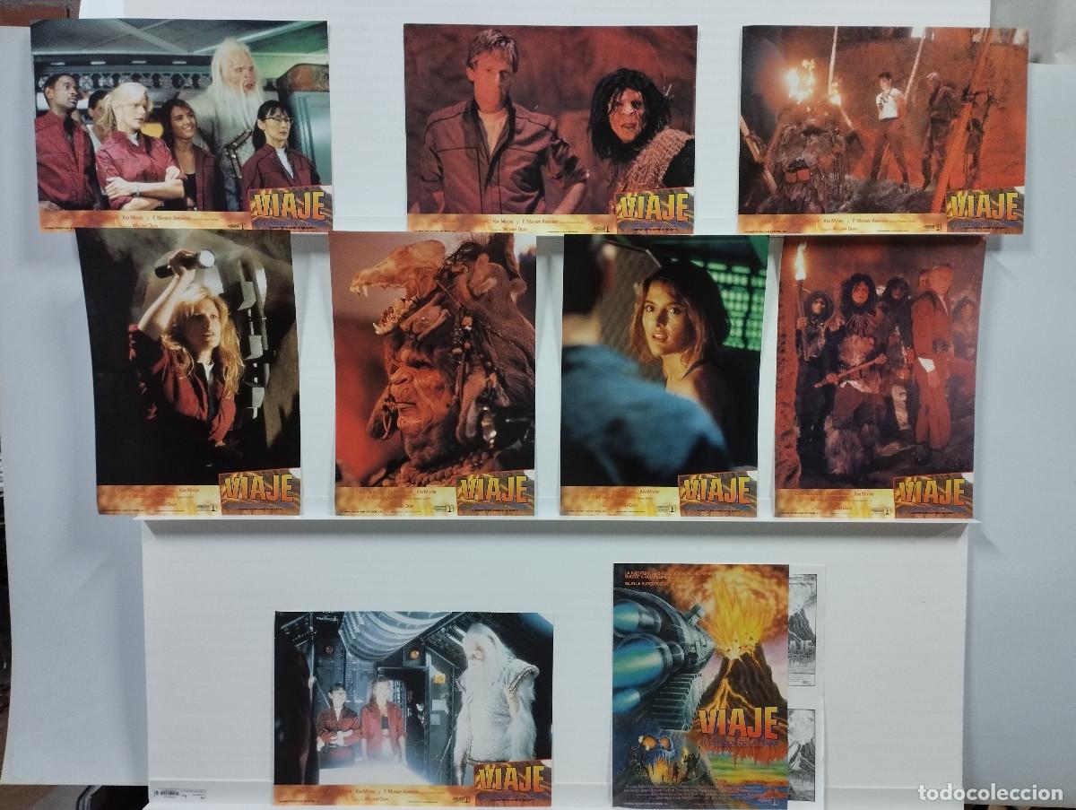 Cinema: Viaje al coraz&oacute;n de la Tierra David Dundara, Farrah Forke, Kim Miyori 8 FOTOCROMOS ORIGINALES + GUIA