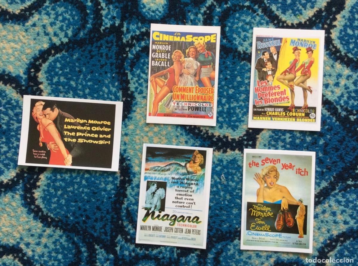 Cine: Lote 5 postales con films de Marilyn Monroe