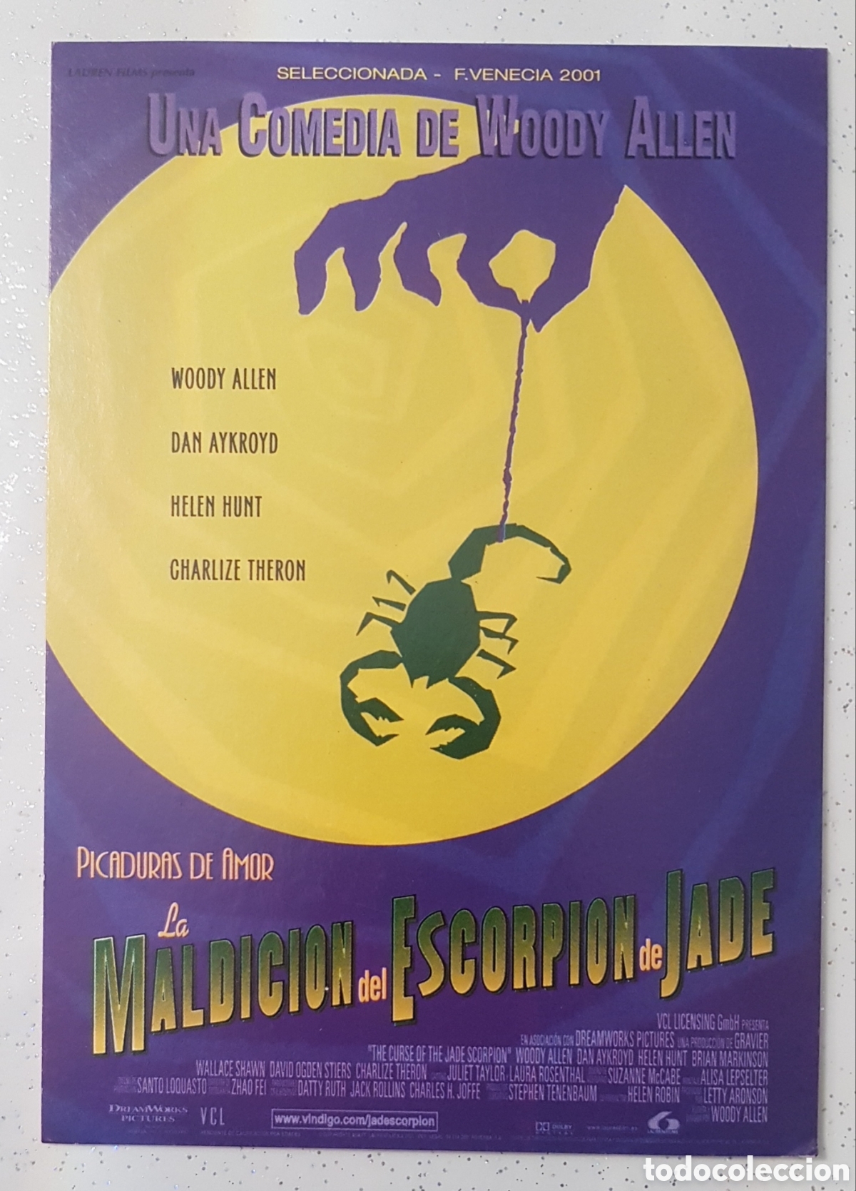 Cine: POSTAL LA MALDICION DEL ESCORPION DE JADE . WOODY ALLEN
