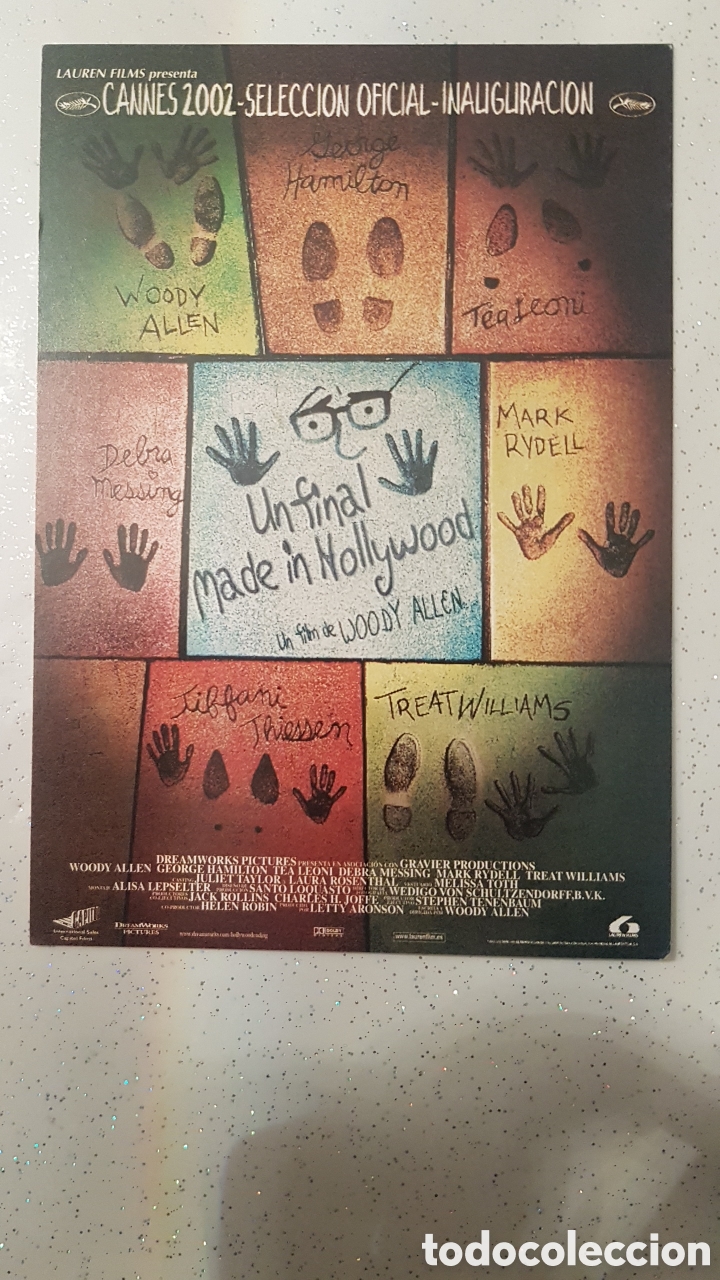 Cine: POSTAL PROMOCIONAL DE LA PELICULA UN FINAL MADE IN HOLLYWOOD . WOODY ALLEN