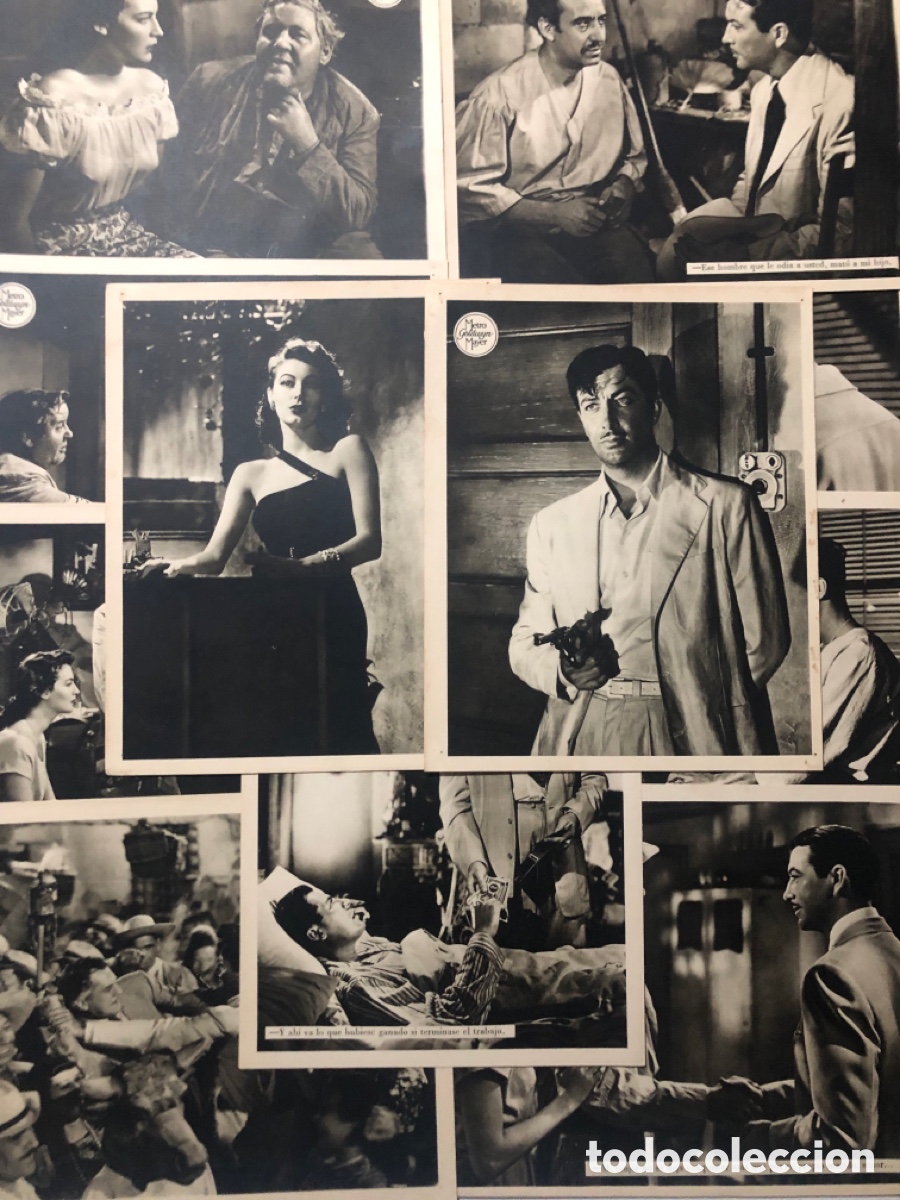 Cine: 12 fotocromos MGM soborno Ava gardner robert taylor