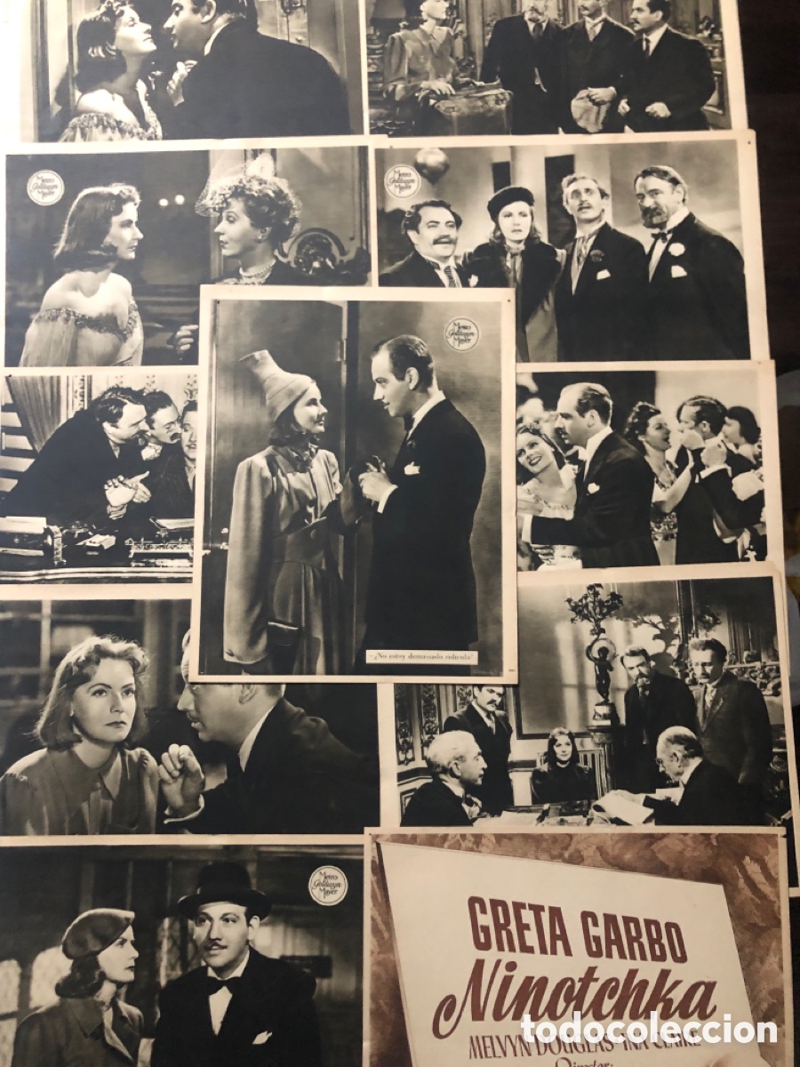 Cine: Set 11 fotocromos MGM ninotchka greta garbo melvyn douglas