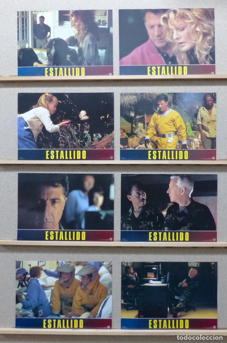 Cinema: ESTALLIDO, DUSTIN HOFFMAN, RENE RUSSO, MORGAN FREEMAN, A&Ntilde;O 1995, SET 8 FOTOCROMOS