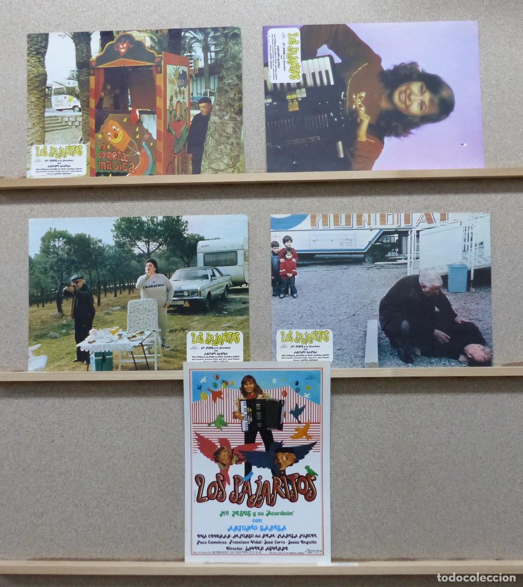 Cine: LOS PAJARITOS, MARIA JESUS Y SU ACORDEON, ANTONIO GARISA - SET 4 FOTOCROMOS Y GUIA