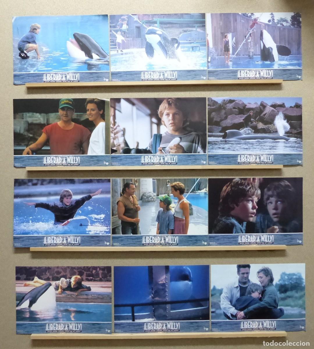 Cine: LIBERAD A WILLY, Jason James Richter, Lori Petty - SET COMPLETO 12 FOTOCROMOS