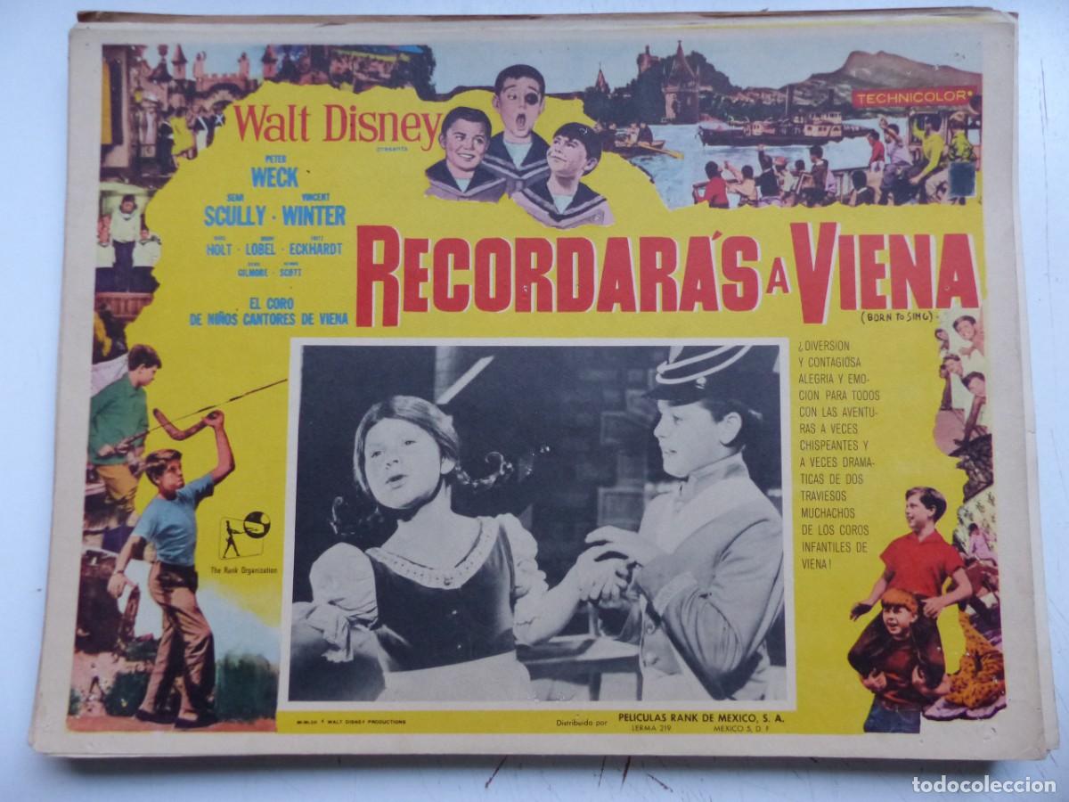 Cine: LOBBY CARD MEXICANO - RECORDARAS A VIENA, PETER WECK, SEAN SCULLY, WALT DISNEY