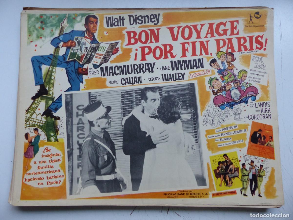 Cine: LOBBY CARD MEXICANO - BON VOYAGE, POR FIN PARIS, FRED MACMURRAY, JANE WYMAN