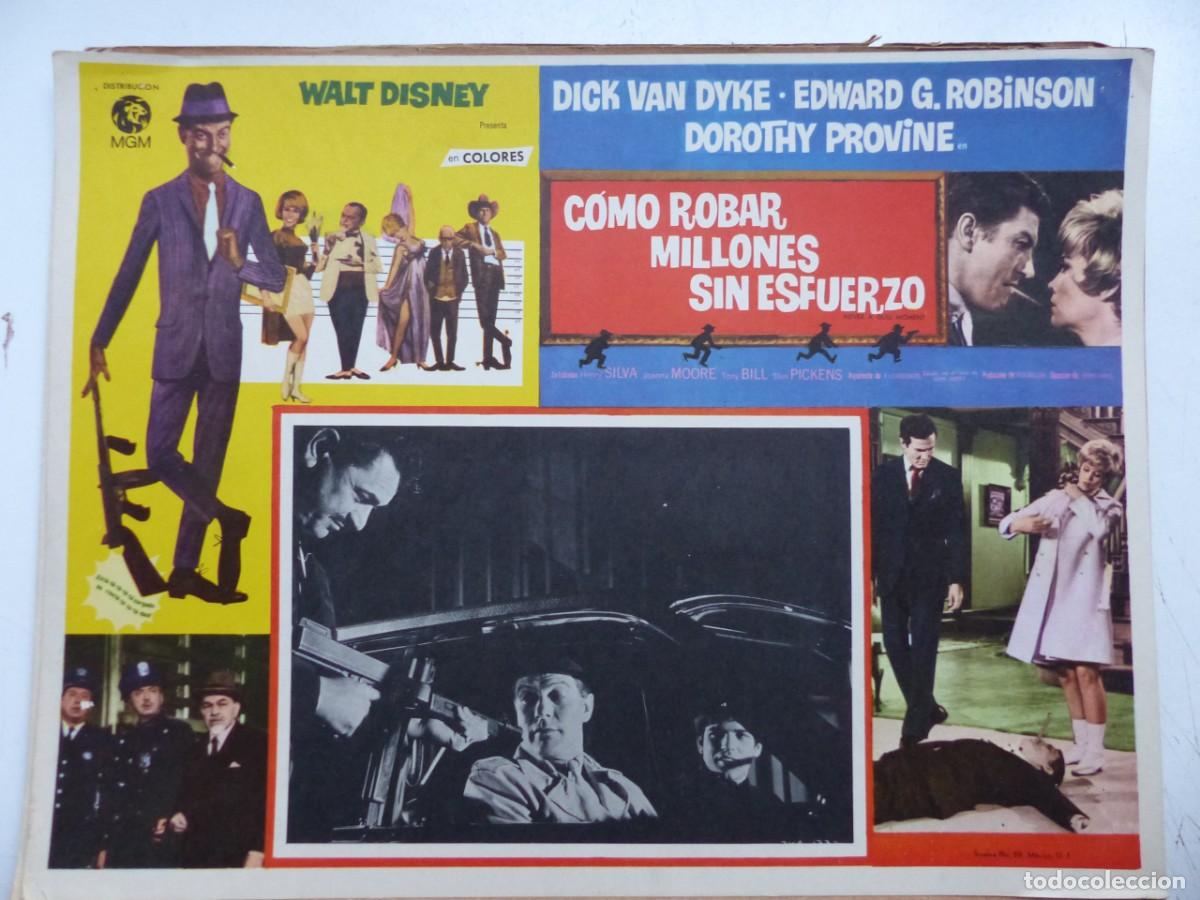 Cine: LOBBY CARD MEXICANO- COMO ROBAR MILLONES SIN ESFUERZO, DICK VAN DYCK, EDWARD G. ROBINSON WALT DISNEY