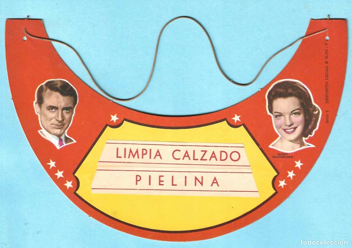 Cinema: VISERA PUBLICITARIA LIMPIA CALZADO PIELINA. SERIE 2. CARY GRANT, ROMY SCHNEIDER