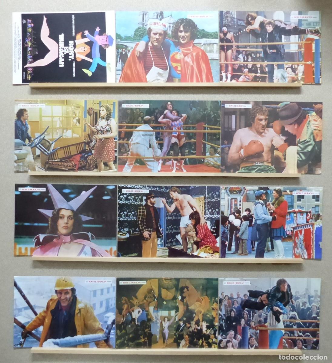 Cine: ROSY EL HURACAN - GERARD DEPARDIEU, FAITH MINTON - A&Ntilde;O 1980 - SET COMPLETO 12 FOTOCROMOS