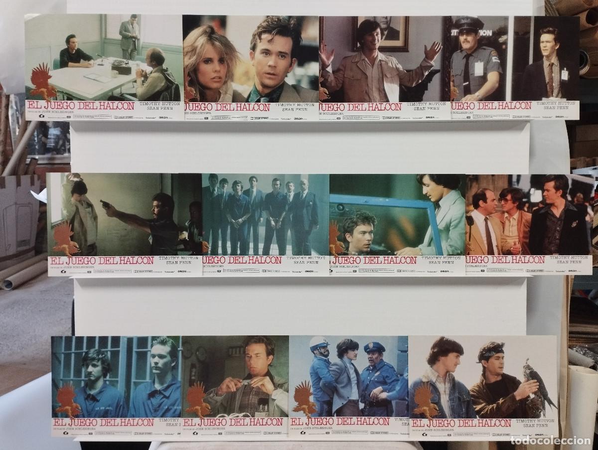 Kino: El juego del halc&oacute;n, Timothy Hutton, Sean Penn, Pat Hingle, Joyce Van Patte 12 FOTOCROMOS ORIGINALES