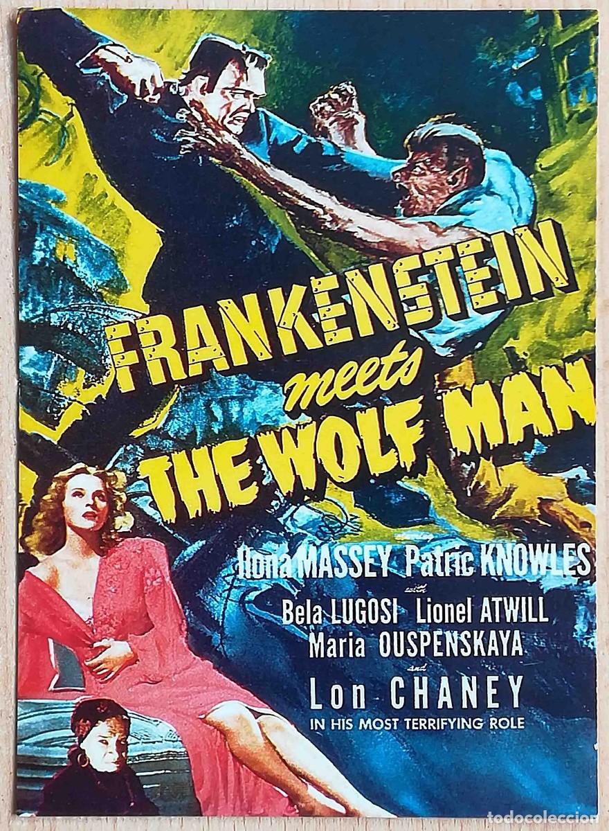 Cine: Postal de la pel&iacute;cula Frankenstein meets The wolf man