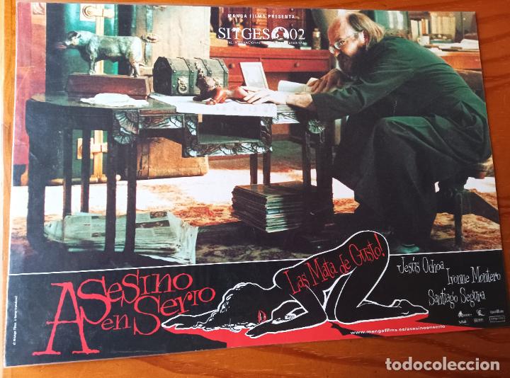 Cine: ASESINO EN SERIO LAS MATA DE GUSTO, SANTIAGO SEGURA... 1 FOTOCROMO CARTEL TAQUILLA - 35x25cm.