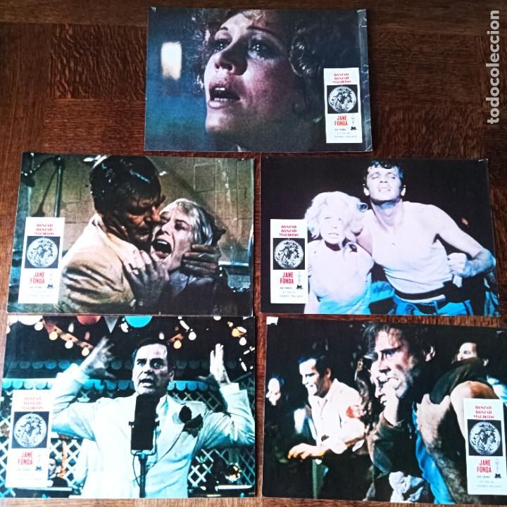 Cine: DANZAD DANZAD MALDITOS- JANE FONDA, SIDNEY POLLACK... 5 FOTOCROMOS CARTEL TAQUILLA 35x25cm.