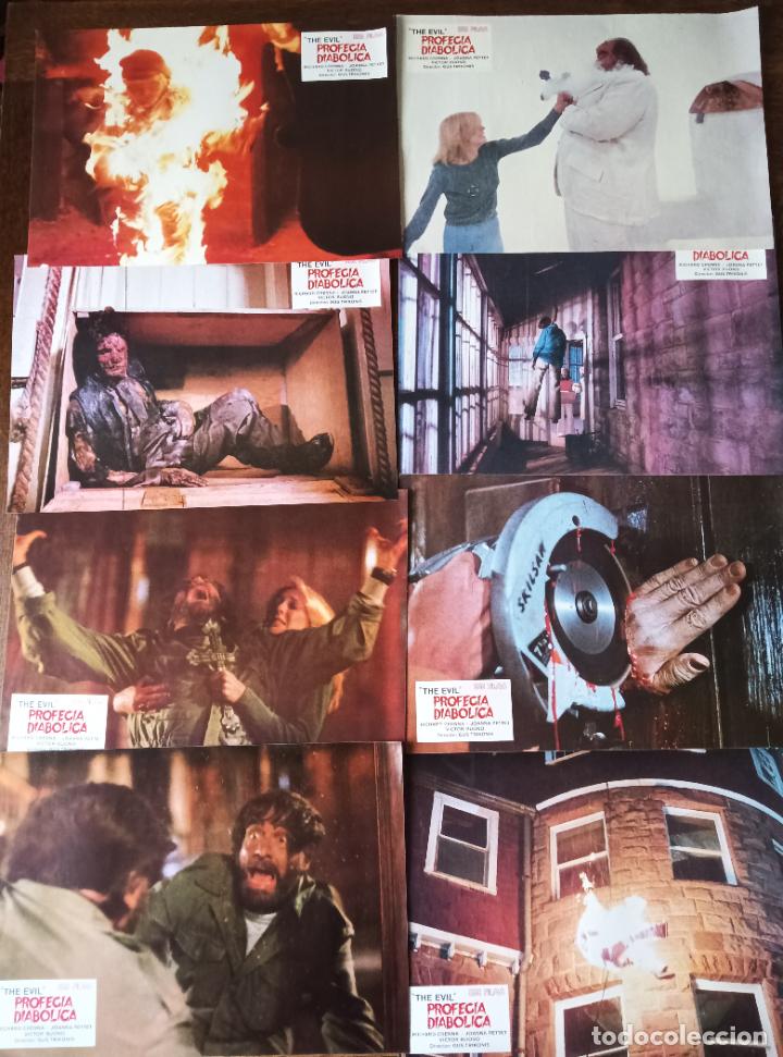 Cine: THE EVIL PROFECIA DIABOLICA, JOANNA PETTET... 8 FOTOCROMOS CARTEL TAQUILLA 35x258cm.