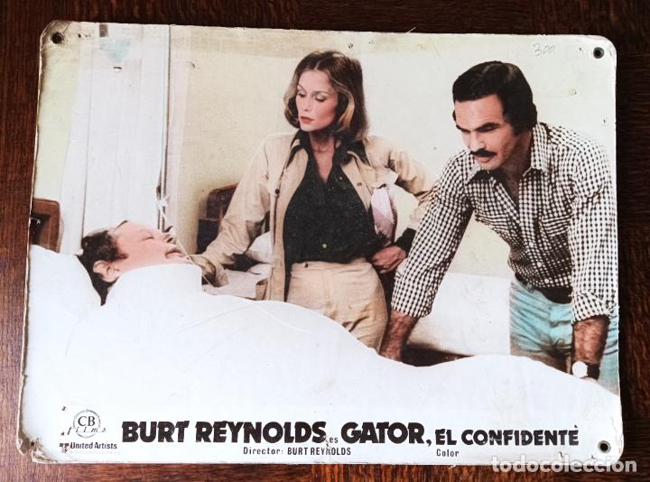 Kino: BURT REYNOLS, GATOR EL CONFIDENTE. 1 FOTOCROMO EN CARTON DURO TAQUILLA 35x25cm.