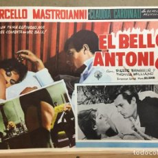 Cine: ABT22 EL BELLO ANTONIO MASTROIANNI CARDINALE BOLOGNINI LOBBY CARD ORIGINAL MEXICANO. Lote 399181619