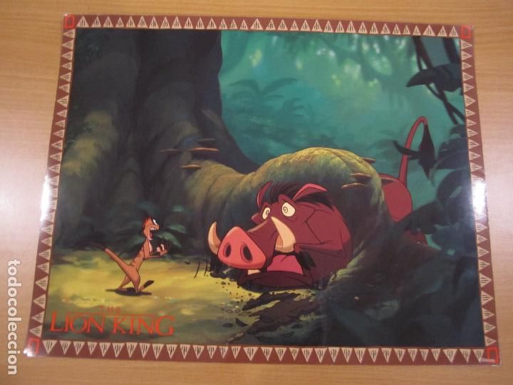 Cine: the lion king - 1 fotocromo original usa- el rey leon - timon y pumba