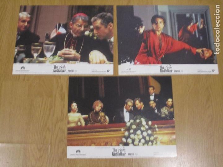 Cine: el padrino 3 III - 3 fotocromos originales USA - The Godfather francis ford coppola al pacino