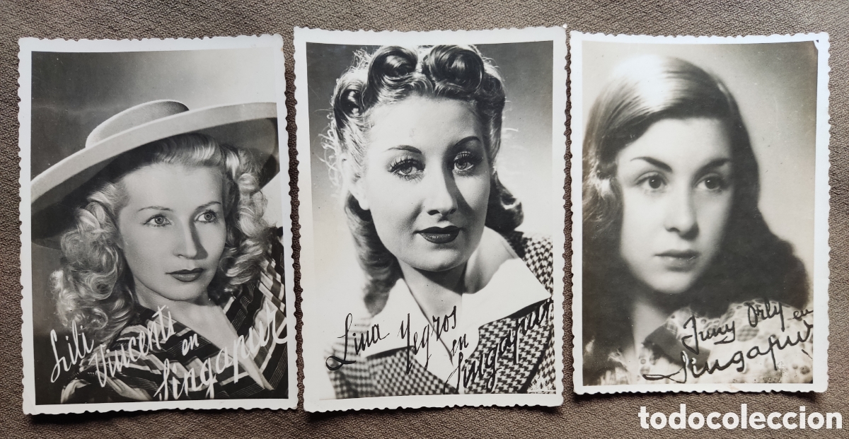 Cine: CINE FOTOGRAF&Iacute;A LOTE ACTRIZ LINA YEGROS JUNY ORLY LILY VINCENTI PEL&Iacute;CULA SINGAPUR A&Ntilde;OS '40