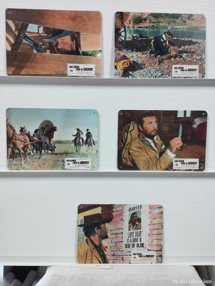 Cine: Una tumba para el Sheriff. Anthony Steffen, Eduardo Fajardo, Fulvia Franc 5 FOTOCROMOS DE CARTON