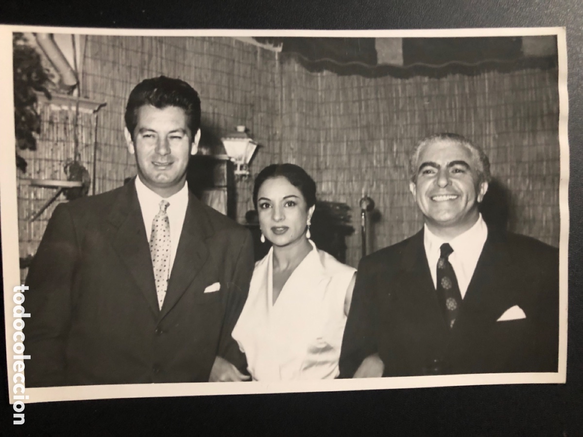 Cine: Foto original de Lola flores Ces&aacute;reo Gonz&aacute;lez y jose Su&aacute;rez foto A Saiz Madrid